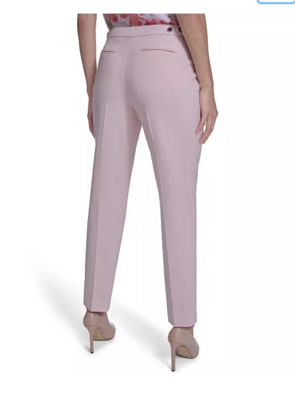 Calvin Klein Light Pink Tailored Straight-Leg Trousers